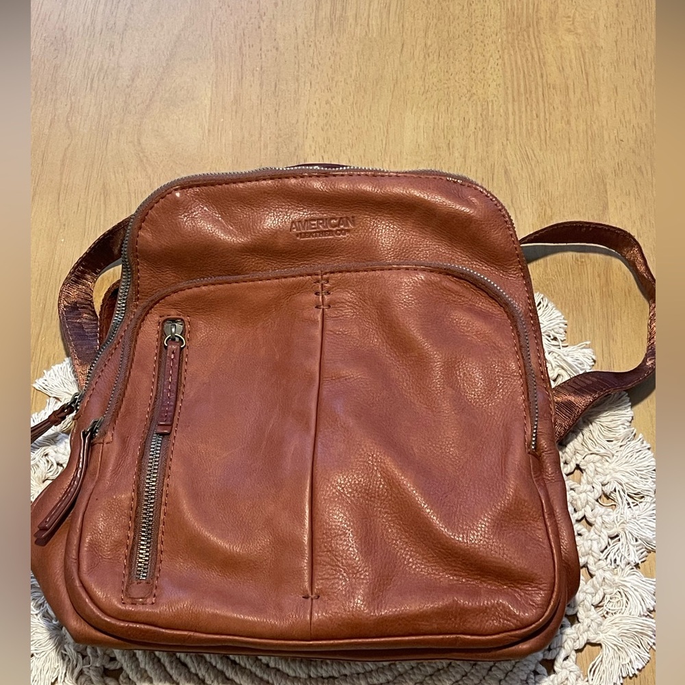 American leather company Brown Backpack